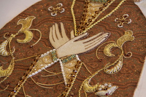 Плащаница Успение Пресвятой Богородицы Орнаментальное и лицевое шитье